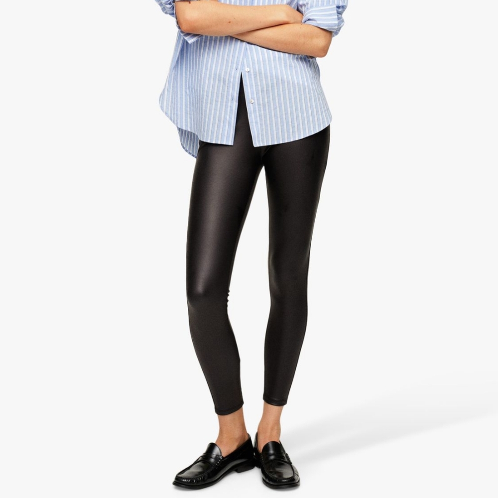 Mango Faux Leather Pants